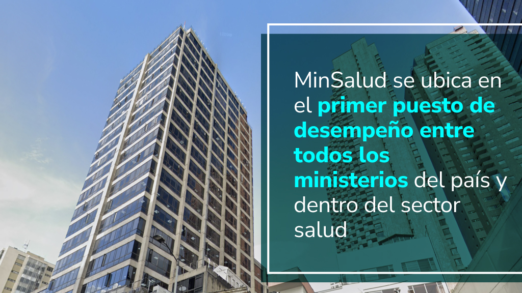 Fotografia del edificio del Ministerio de Salud con cielo azul despejadoo