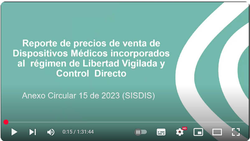 Video de la capacitación SISDIS en YouTube
